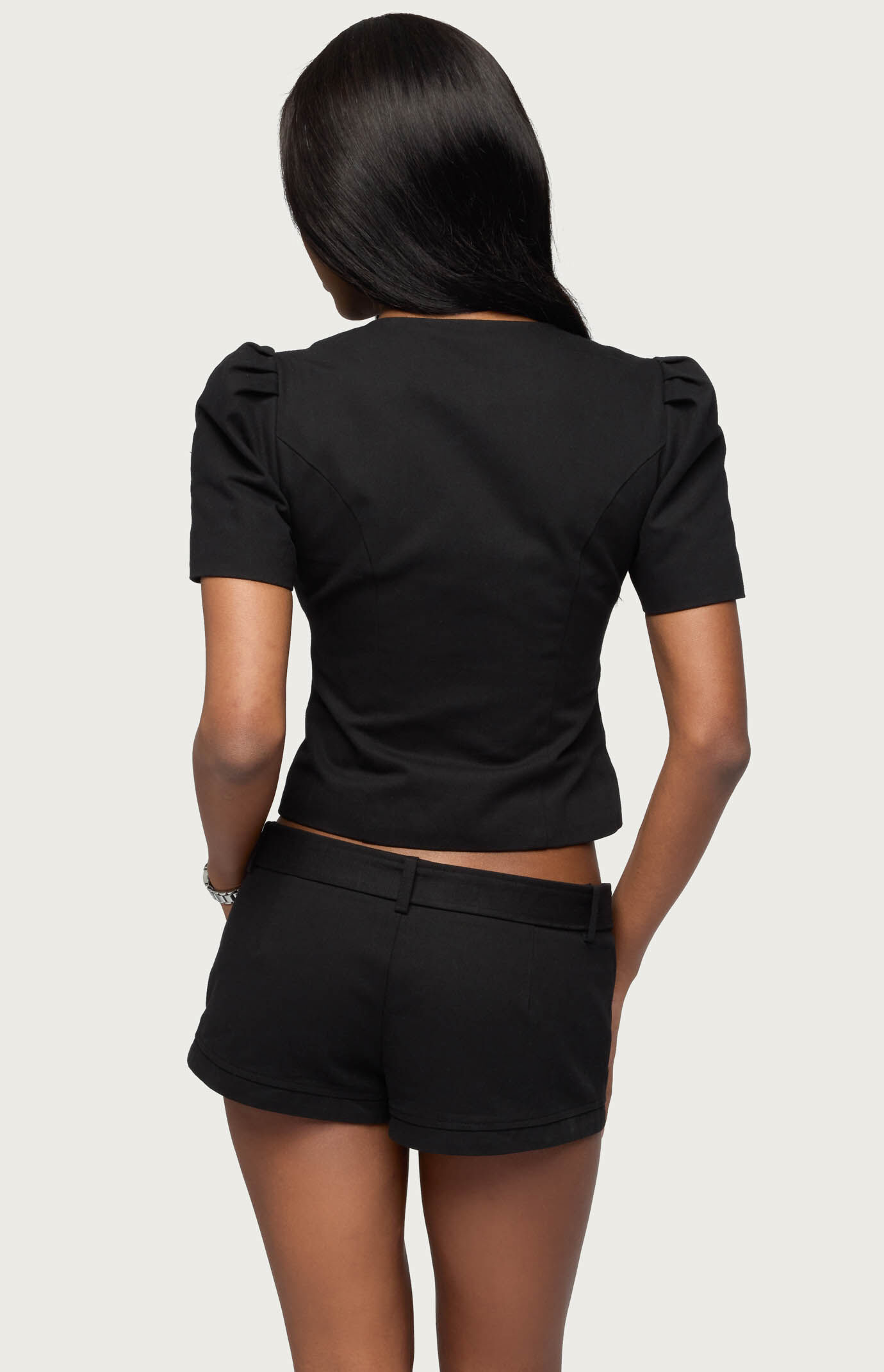 Edikted Thea Twill Button Up Top | Pacsun