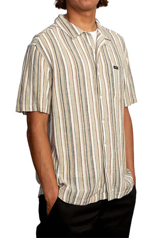 Beat Stripe Button Up Shirt Beat Stripe Button Up Shirt image number null