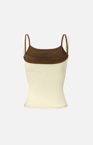 Contrast Layered Cross Logo Halter Top image number 4