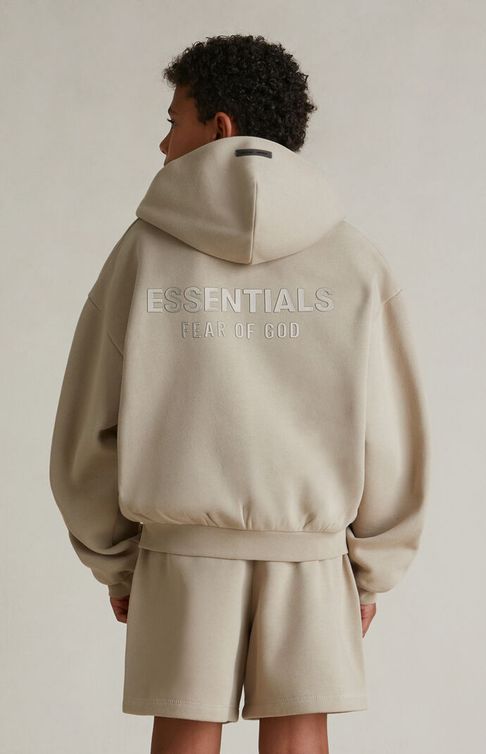 Fear of God ESSENTIALS Kids Timber Full Zip Fleece Hoodie | Pacsun