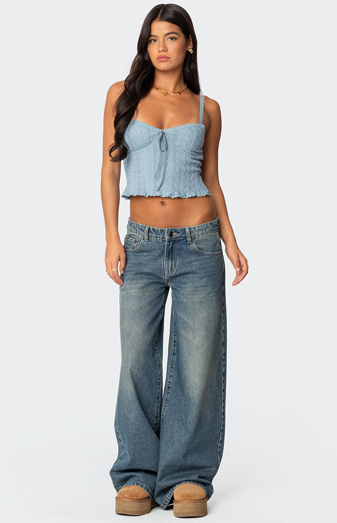 Edikted Lacey Knit Tank Top | PacSun