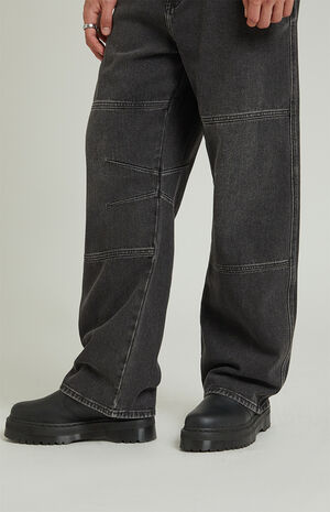 Black Wash Baggy Jeans image number 3
