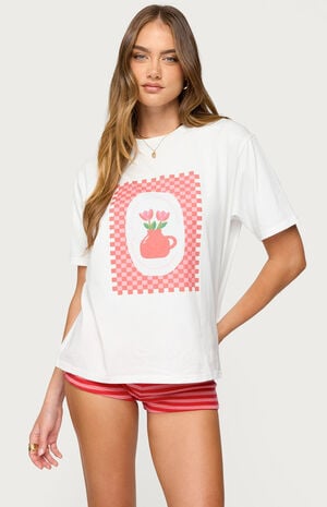Flower Vase Oversized T-Shirt Flower Vase Oversized T-Shirt image number 1