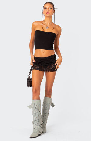 Kaylie Sheer Lace Mini Skirt image number 1