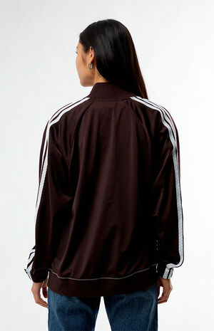 Brown Tricot 3 Stripes Track Jacket image number 4