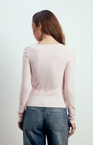 Adelaide Wrap Long Sleeve Sweater image number 5