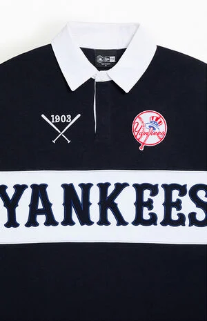 Yankees Long Sleeve Rugby Polo Shirt image number 2