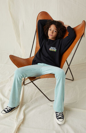 Green Corduroy Flare Pants image number 1