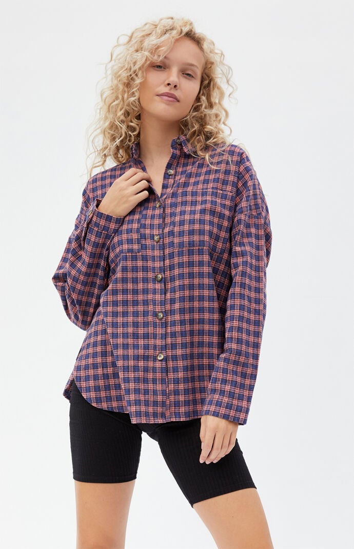 Oversized Boyfriend Flannel Shirt