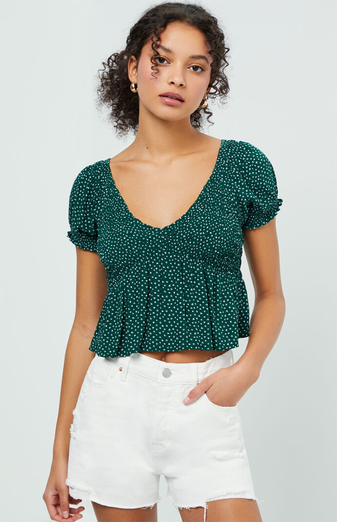 V-Neck Babydoll Top