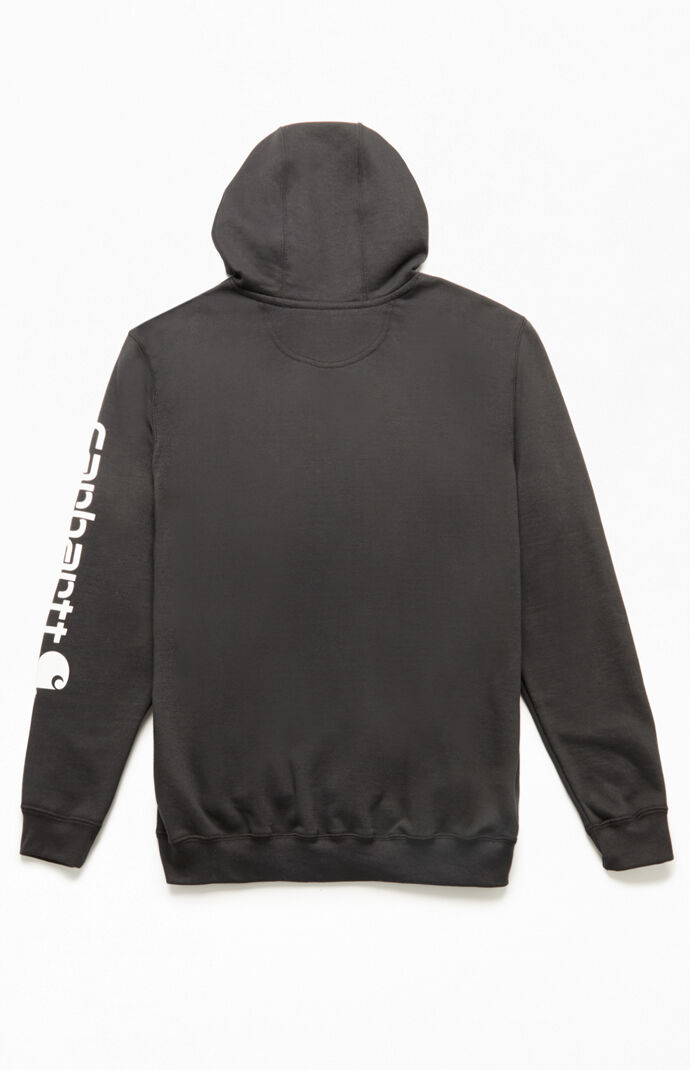 Black Signature Sleeve Logo Hoodie