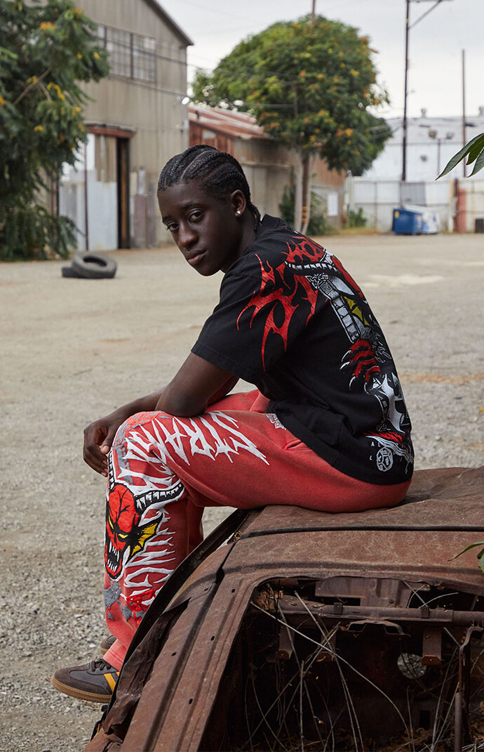 Netflix x Stranger Things Red Hellfire Club Baggy Sweatpants