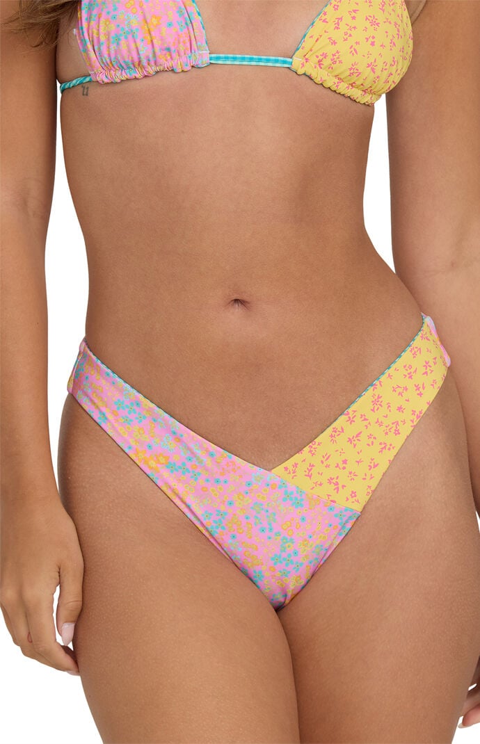 Billabong Floral Reversible V Hike High Cut Bikini Bottom