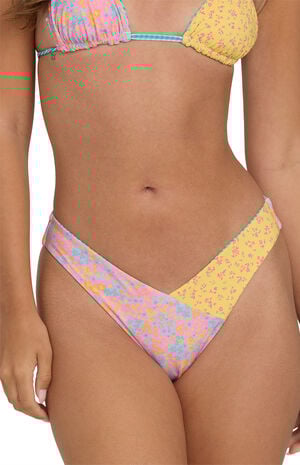 Floral Reversible V Hike High Cut Bikini Bottom image number 1