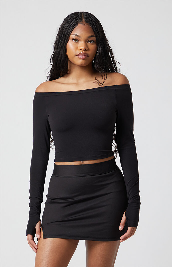 PAC 1980 Active Suki Off-The-Shoulder Long Sleeve Top | PacSun