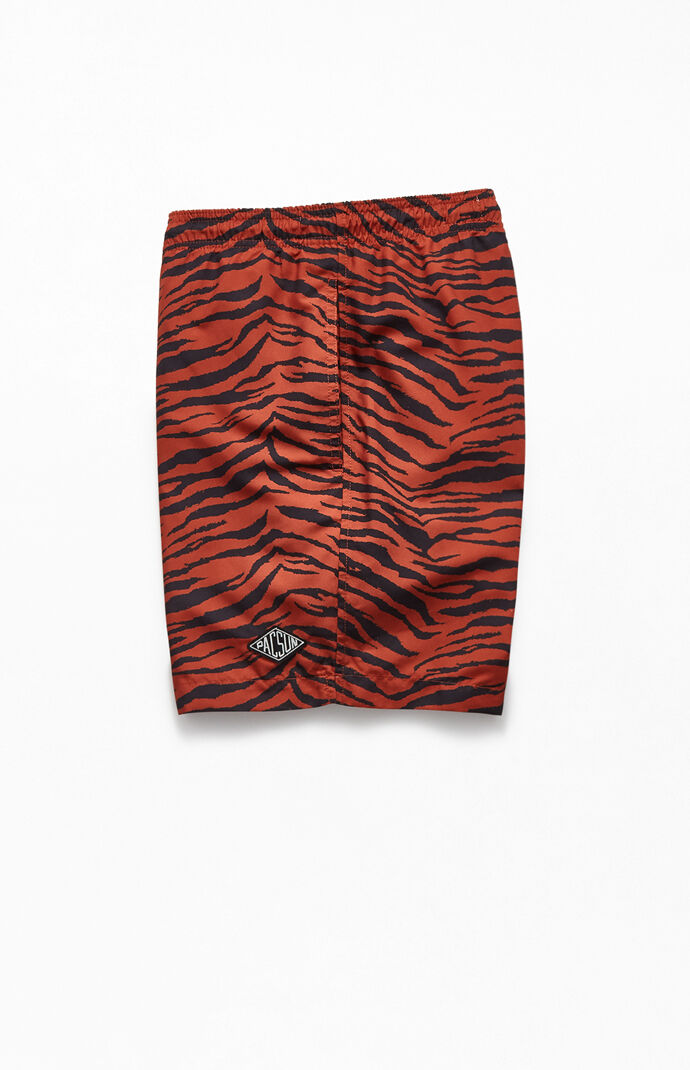 Tiger Stripes 17" Swim Trunks