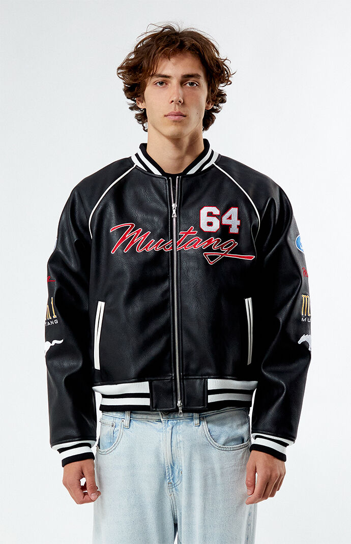 Pacsun black bomber jacket shop