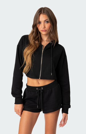 Fomo Cropped Zip Up Hoodie image number 4