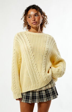 Magnolia Cable Knit Oversized Sweater image number 3