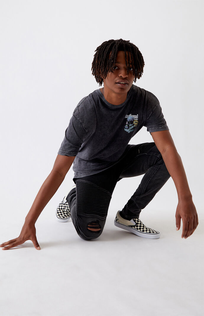 Pacsun black biker jeans sales