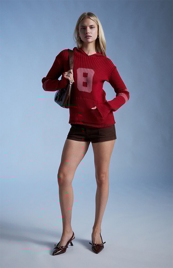 Third Charm Number Knit Hoodie