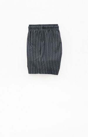 Black Sandbar Striped Seersucker 4.5" Swim Trunks image number 3