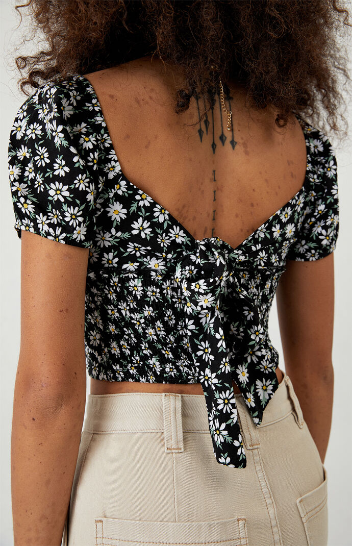 Tie Back Woven Top
