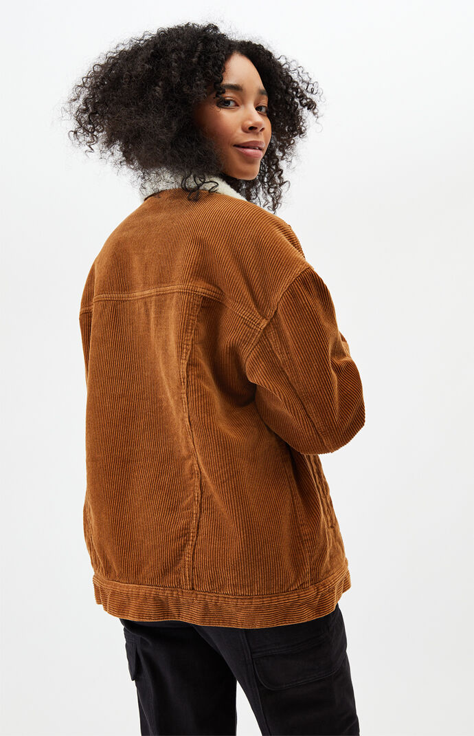 Oversized Corduroy Sherpa Trucker Jacket
