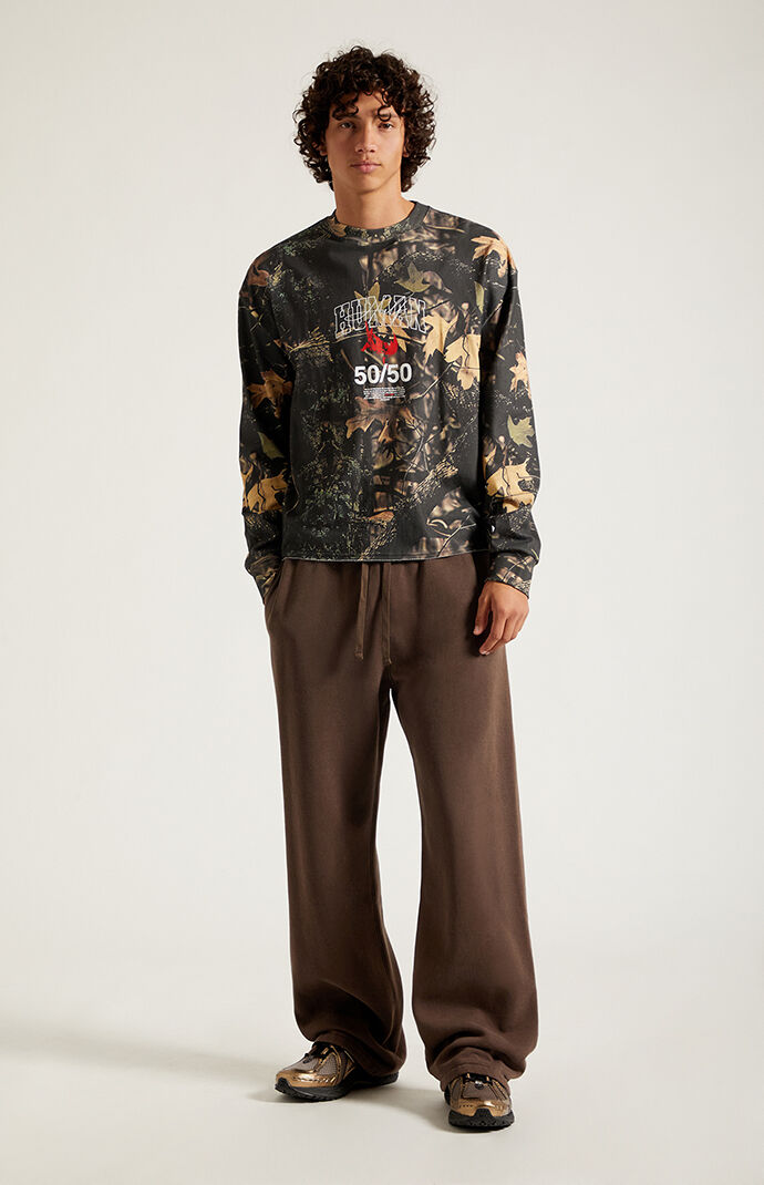 Pacsun Brown Fleece Extreme Baggy Sweatpants | Pacsun