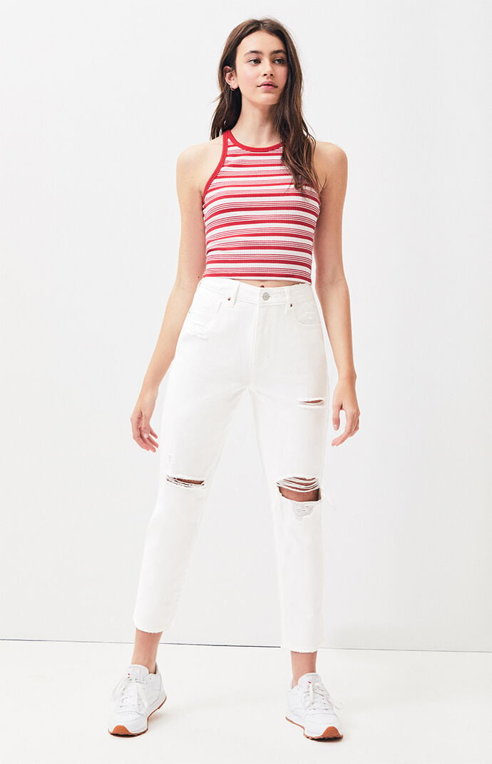 pacsun white ripped jeans