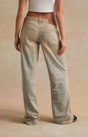 Rhinestone Low Rise Baggy Jeans image number 4