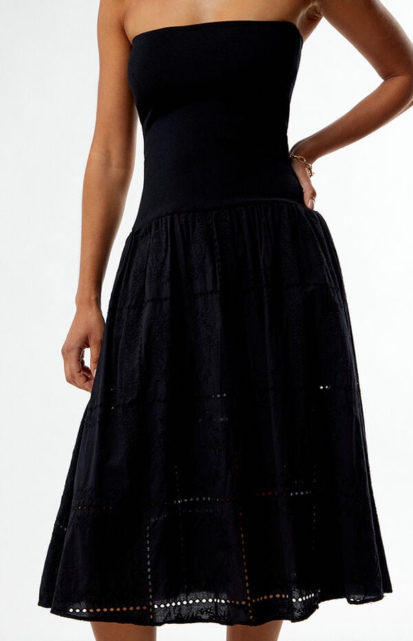 open lace back dress Corset Column Midi Dress – WeWoreWhat