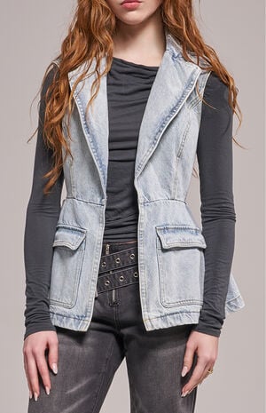 Ryn Peplum Denim Vest image number 2