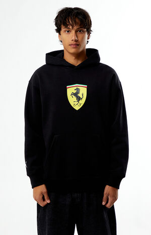 Black Ferrari Shield Hoodie image number 1