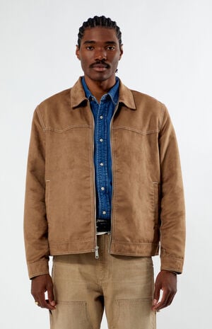 x PacSun Faux Suede Regular Fit Jacket image number 1