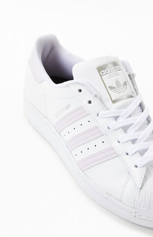 Women's Superstar&nbsp;White & Purple Shoes image number 6