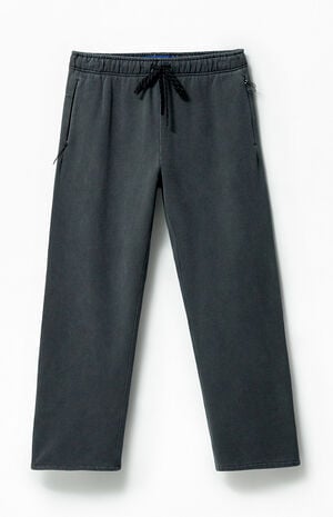 Washed Black&nbsp;Heavyweight Fleece Baggy Sweatpants image number 1