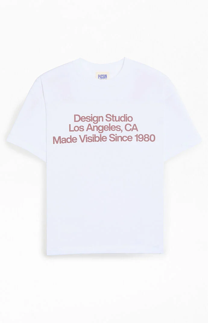 Pacsun White Design Studio Oversized T-Shirt