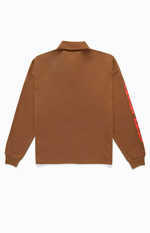 Chocolate Long Sleeve Polo T-Shirt image number 4