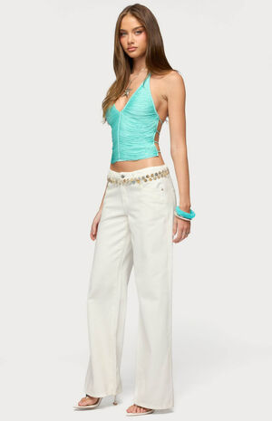 Bree Fringed Halter Top image number 4
