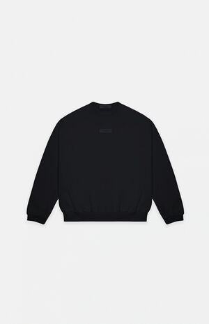 Essentials Jet Black Crew Neck Sweatshirt image number 1