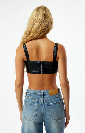 Faux Leather Buckle Bandeau Top image number 3