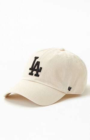 Natural Dodgers Clean Up Strapback Dad Hat image number 4