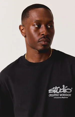 Black Studio Globe T-Shirt image number 1