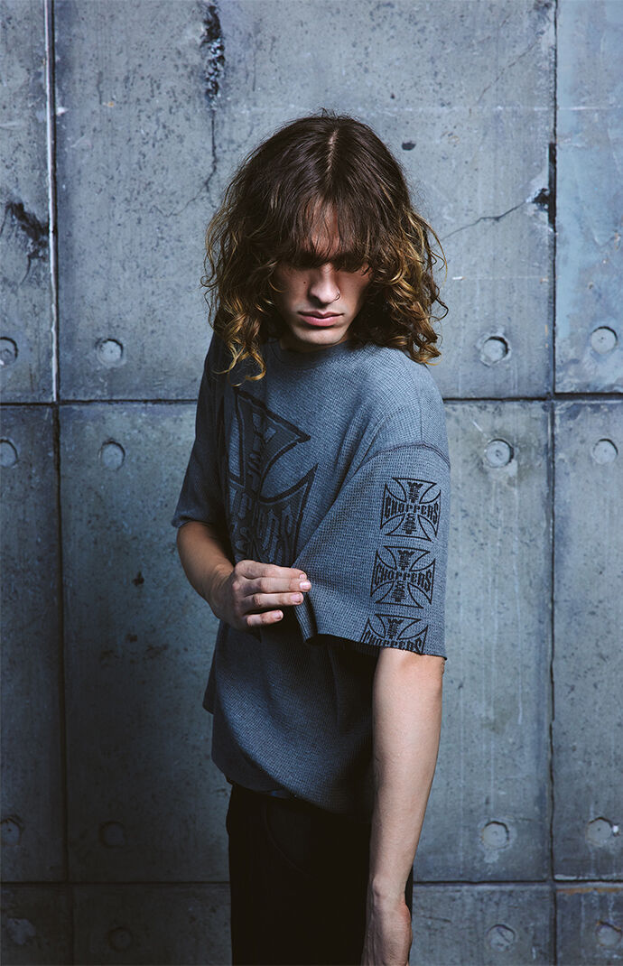 West Coast Choppers Cutoff Waffle Knit T-Shirt