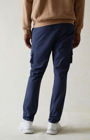 Eco Stretch Blue Slim Cargo Pants image number 4