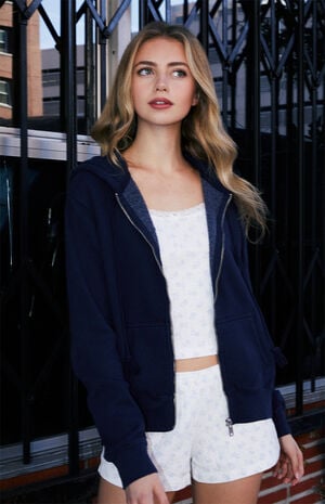 Navy Christy Full Zip Hoodie image number 1