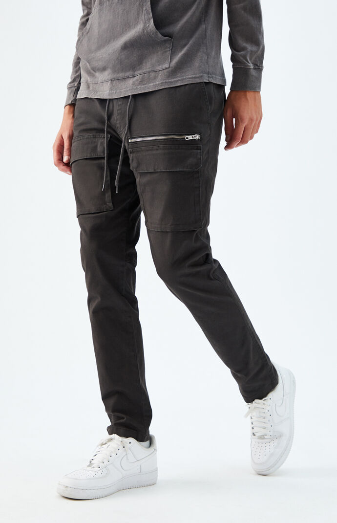 black skinny cargo pants