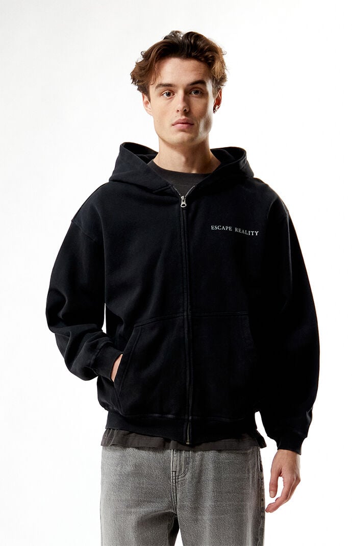 PacSun Escape Reality Zip Up Hoodie - Hoodies - Free