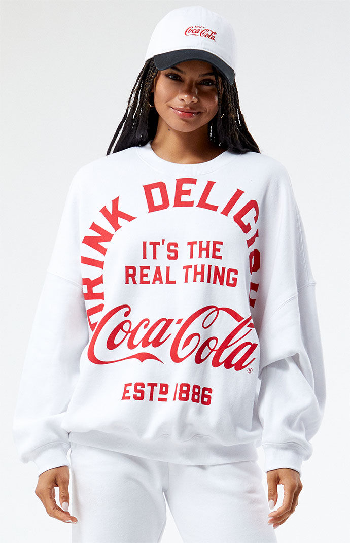 White coca shop cola sweatshirt